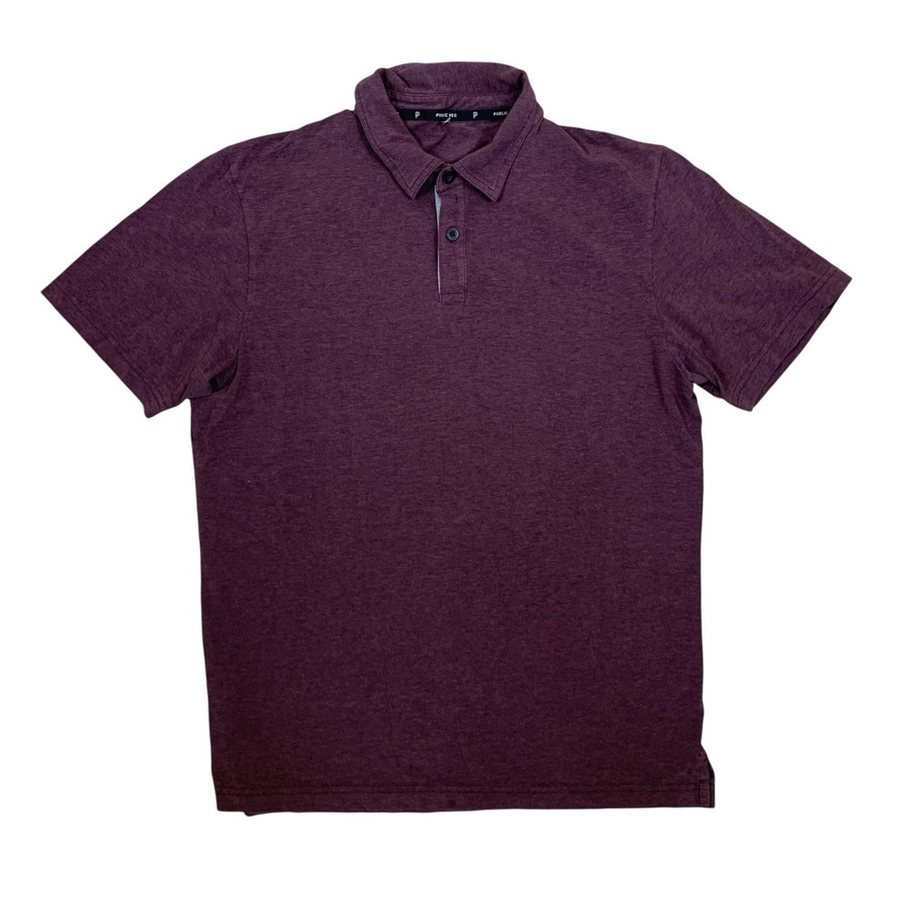 Public‎ Rec Burgundy Polo Shirt Stretch Performance Casual Men M